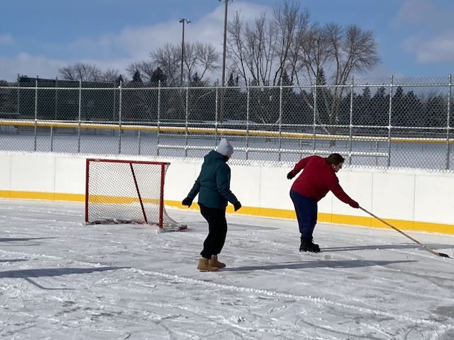 skating next to hockey net goal at memorial park skating next to hockey net goal at memorial park